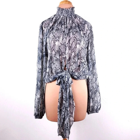 FAVLUX snake print chiffon top size L - Picture 1 of 10